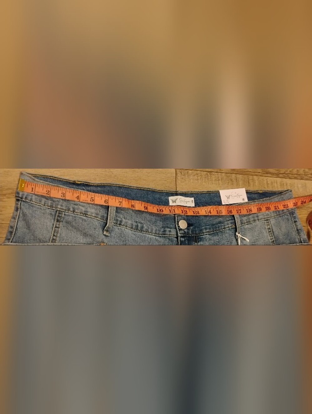 Jessica Simpson Cherry Barrel Utility Patch Jean in Medium Wash Size Plus 24W - Picture 13 of 16